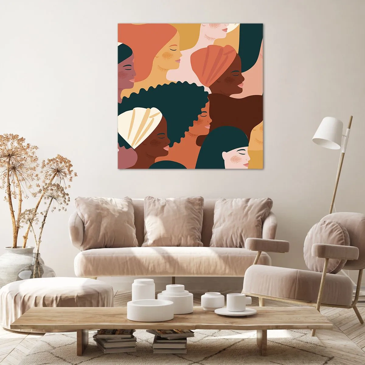 Bild auf Leinwand - Leinwandbild - Nur Weiblichkeit - 50x50 cm