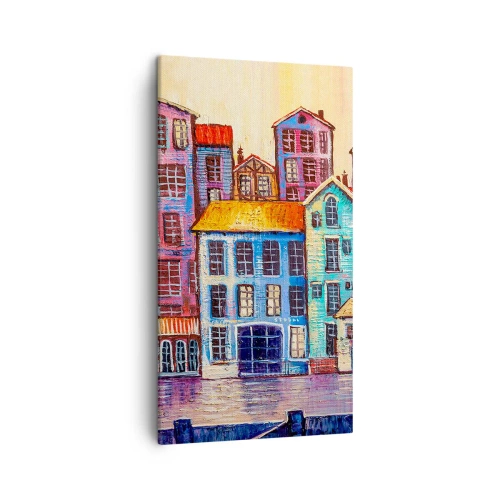 Bild auf Leinwand - Leinwandbild - Stadt wie aus einem Märchen - 45x80 cm