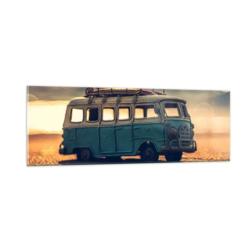 Glasbild - Bild auf glas - Das Ende der Idole: Geld und Arbeit - 90x30 cm