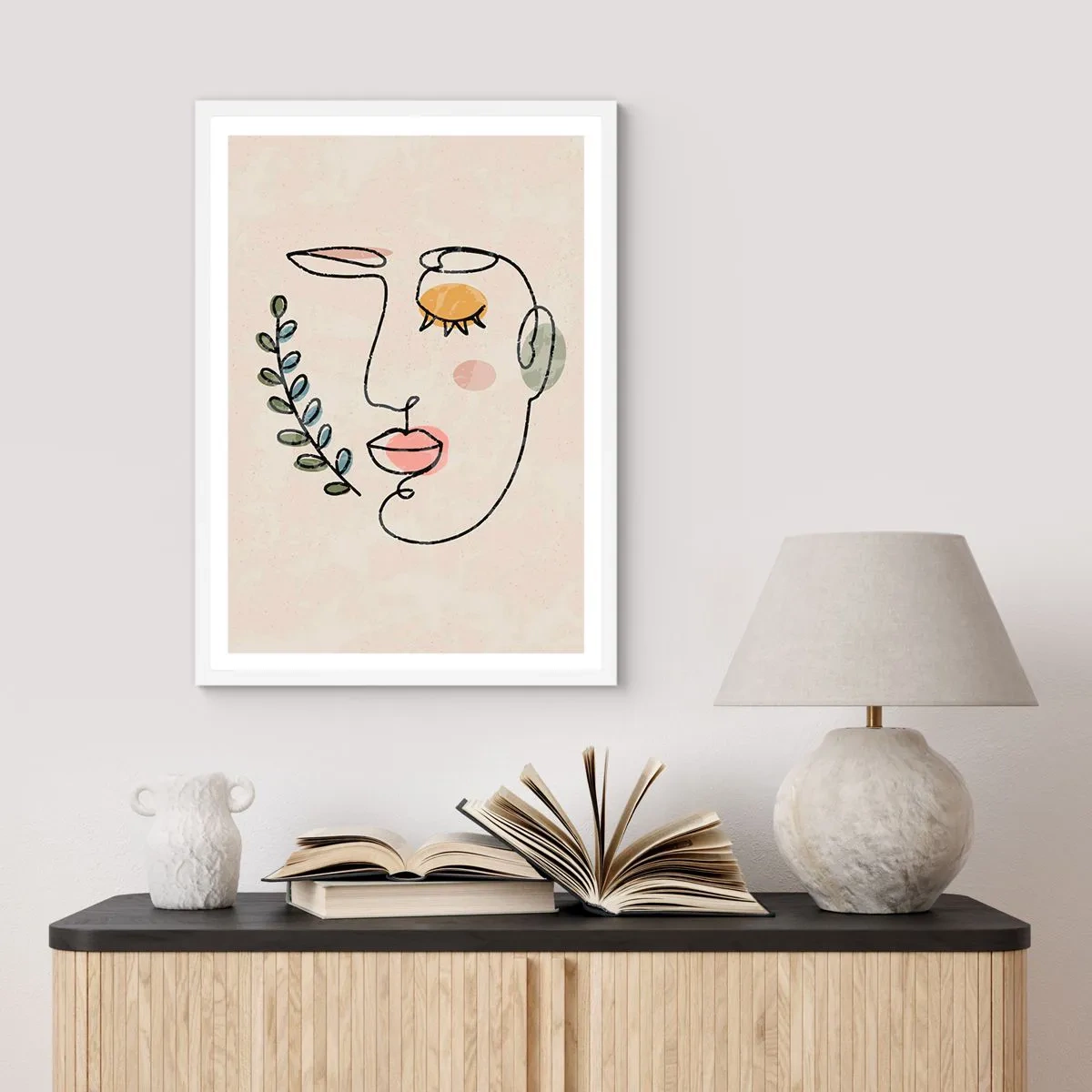 Poster in einem weißen Rahmen - Frieden ist gefunden - 61x91 cm