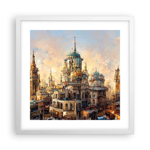 Poster in einem weißen Rahmen - Stadt der Städte - 40x40 cm