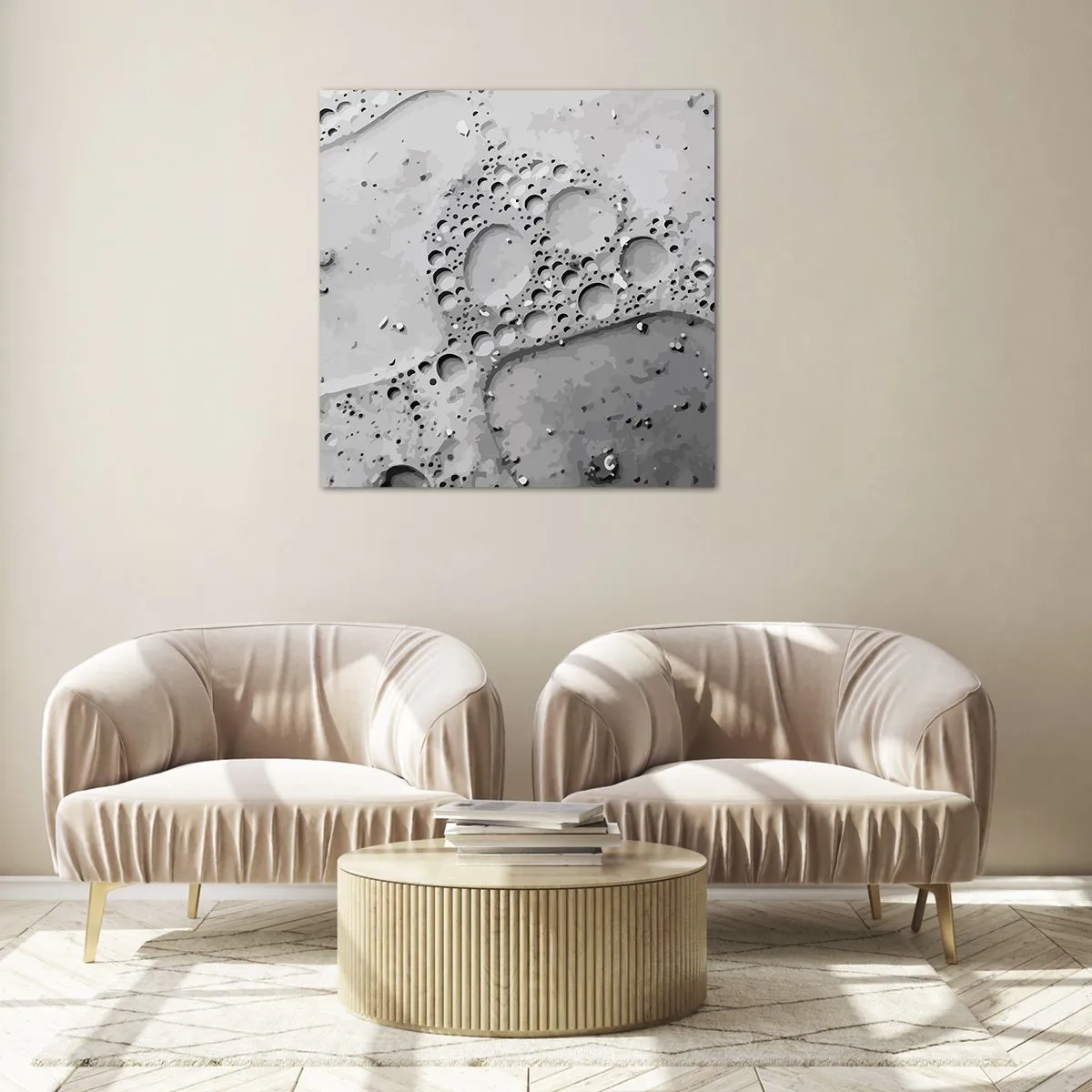 Glasbild - Bild auf glas - Schaumpfad - 60x60 cm