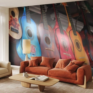 Fototapete Standard Eco - Lateinische Atmosphäre - Musik, Gitarre, Ein Musikinstrument - 250x175 cm