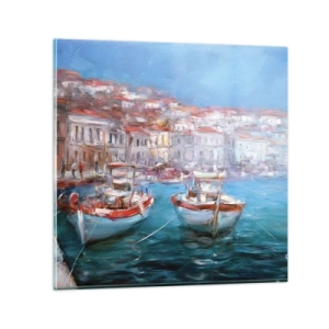Glasbild - Bild auf glas - Italienische Bucht - 30x30 cm