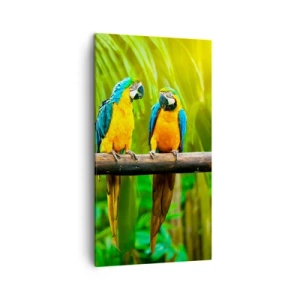 Bild auf Leinwand - Leinwandbild - Und hast du gehört, dass sie ...? - 45x80 cm