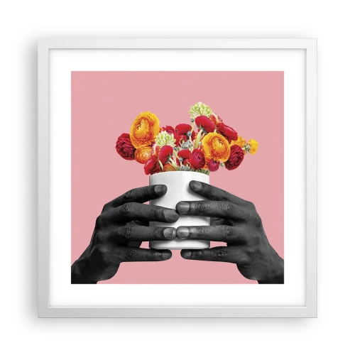 Poster in einem weißen Rahmen - Die Apotheose des Lebens - 40x40 cm