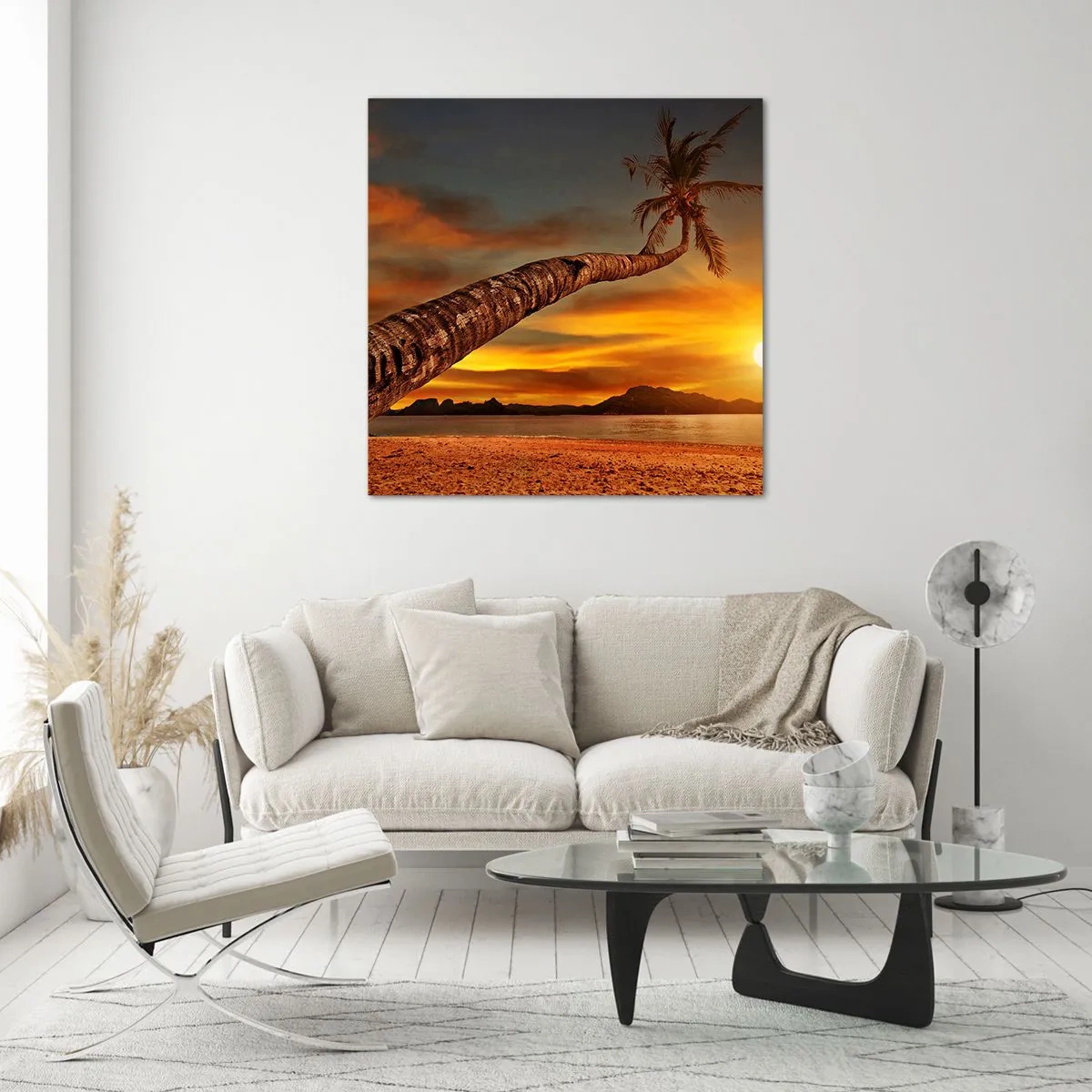 Glasbild - Bild auf glas - Exotischer Urlaub, karibisches Abenteuer - 50x50 cm