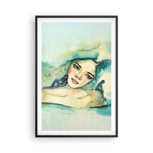 Poster in einem schwarzem Rahmen - Bin ich blau? - 61x91 cm