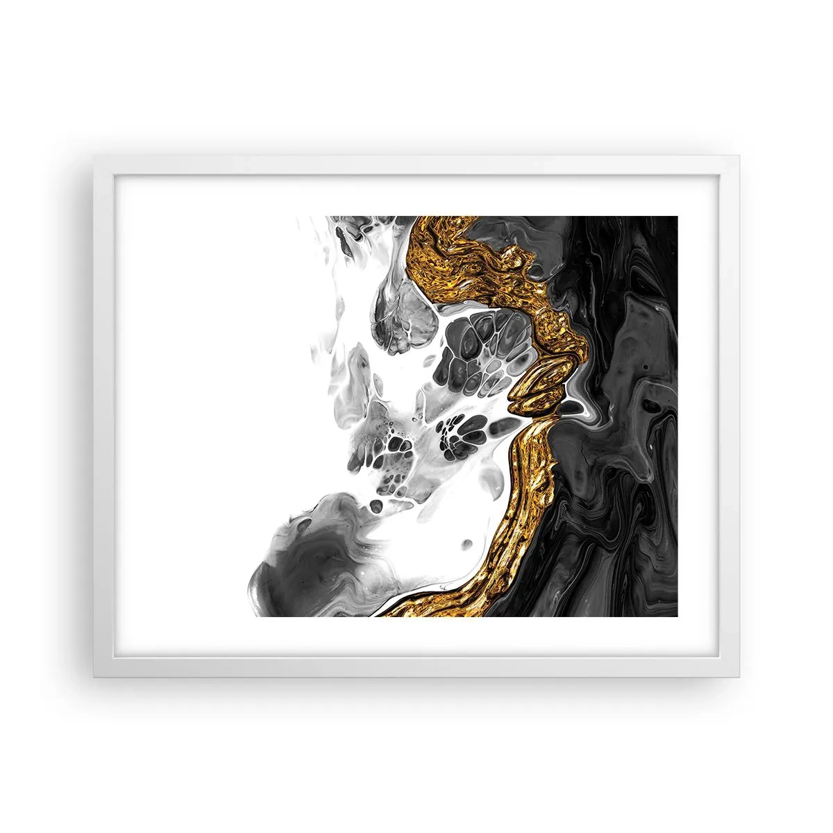 Poster in einem weißen Rahmen - Organische Komposition - 50x40 cm