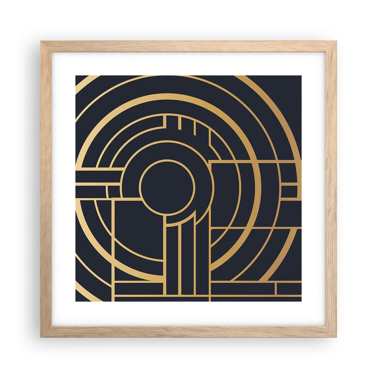 Poster in einem Rahmen aus heller Eiche - Wendungen der Dinge - 40x40 cm