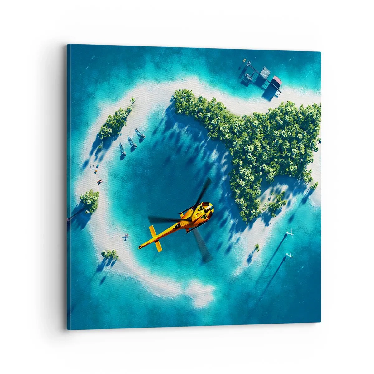 Bild auf Leinwand - Leinwandbild - Kauf dir eine Insel - 70x70 cm