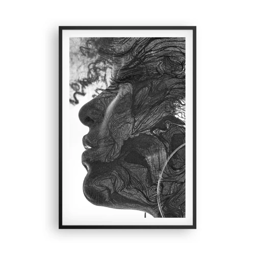 Poster in einem schwarzem Rahmen - Verstrickt in Träume - 61x91 cm