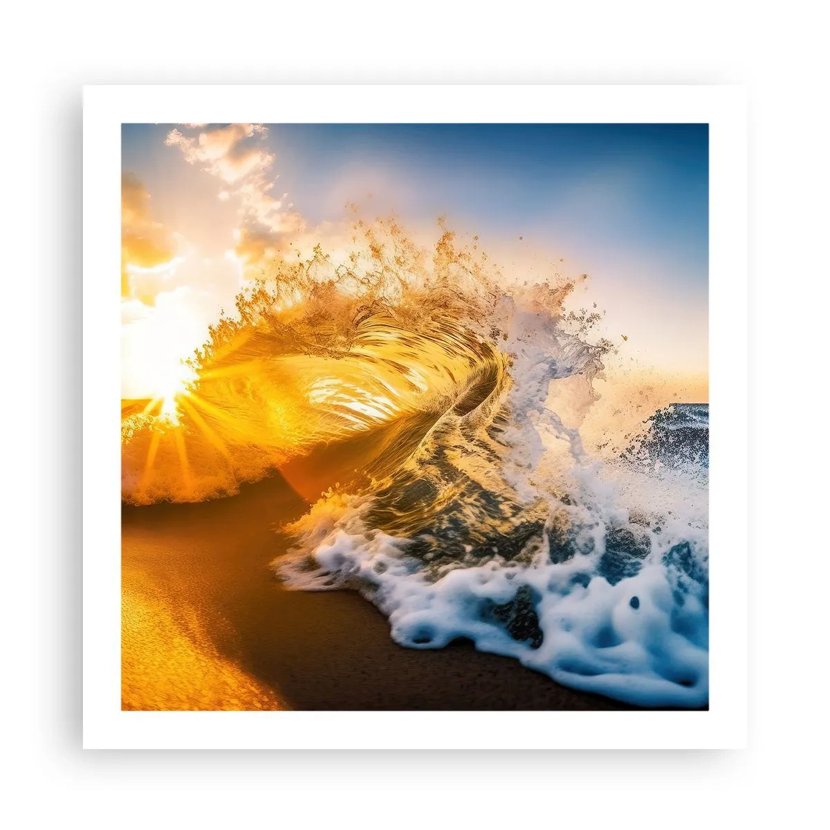 Poster - Spaß im Sand - 60x60 cm