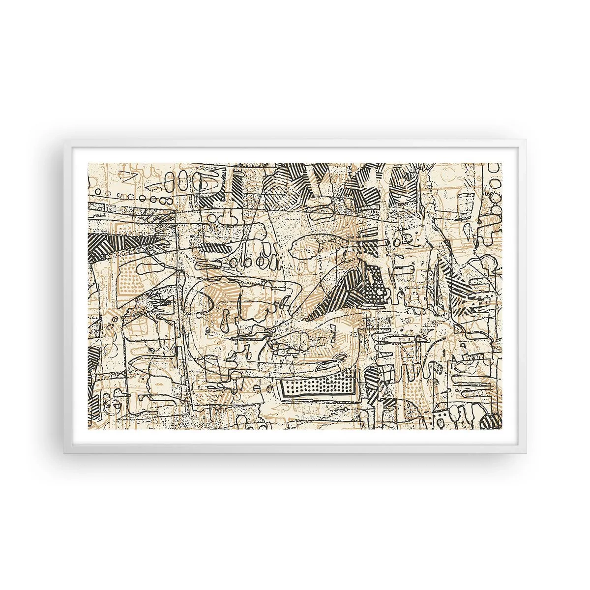 Poster in einem weißen Rahmen - Es wartet darauf, entschlüsselt zu werden - 91x61 cm