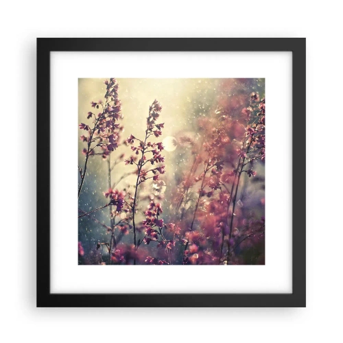 Poster in einem schwarzem Rahmen - Geheimnisvoller Garten - 30x30 cm