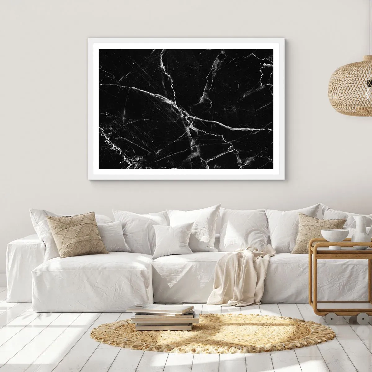 Poster in einem weißen Rahmen - Geheimleben des Steins - 70x50 cm