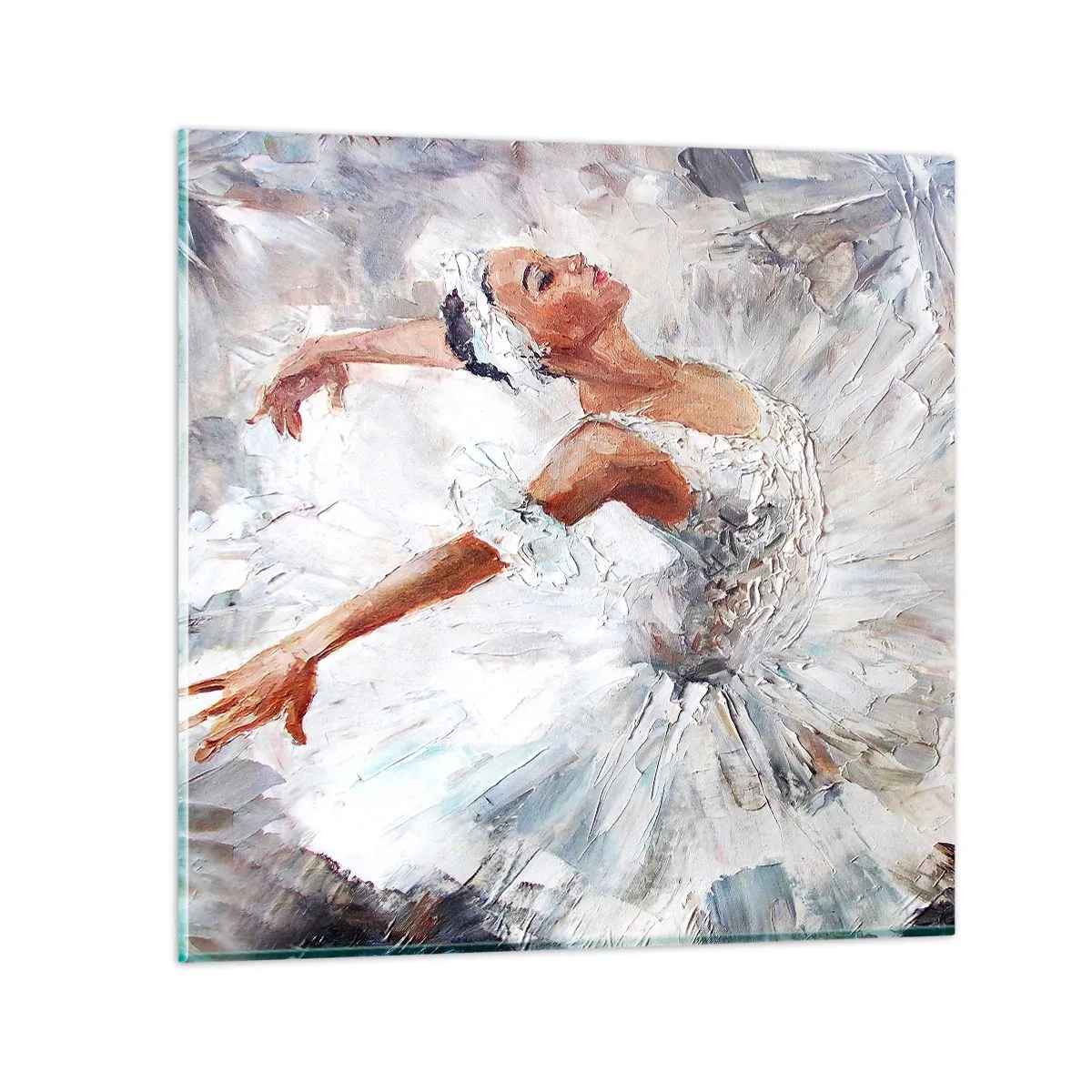 Glasbild - Bild auf glas - Zart und leicht wie Tüll - 30x30 cm