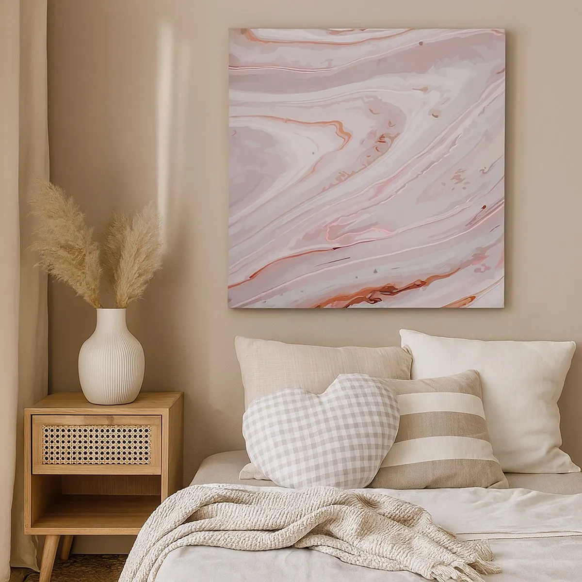 Bild auf Leinwand - Leinwandbild - Rosa Flüssigkeit - 30x30 cm