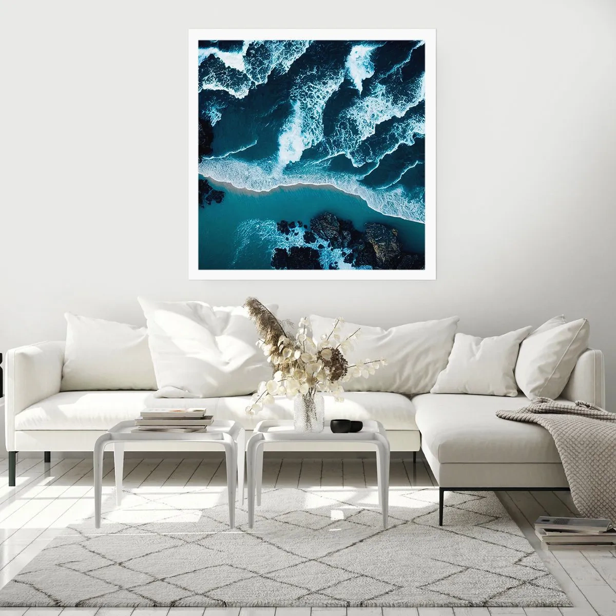 Poster - In Wellen gehüllt - 50x50 cm