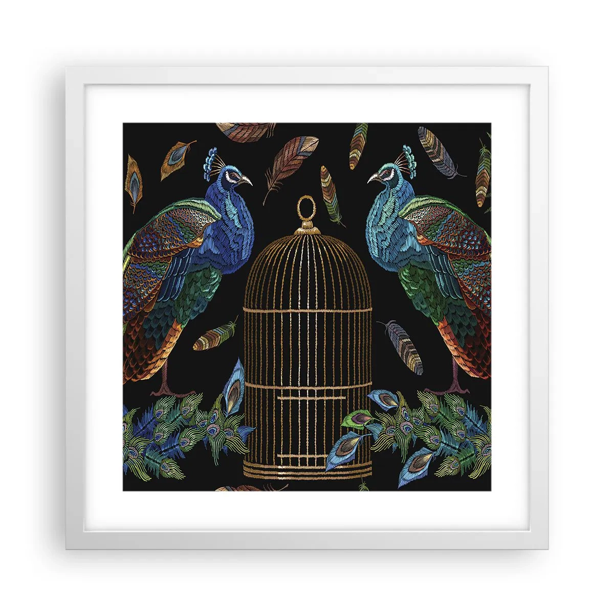 Poster in einem weißen Rahmen - In königlichen Gewändern - 40x40 cm