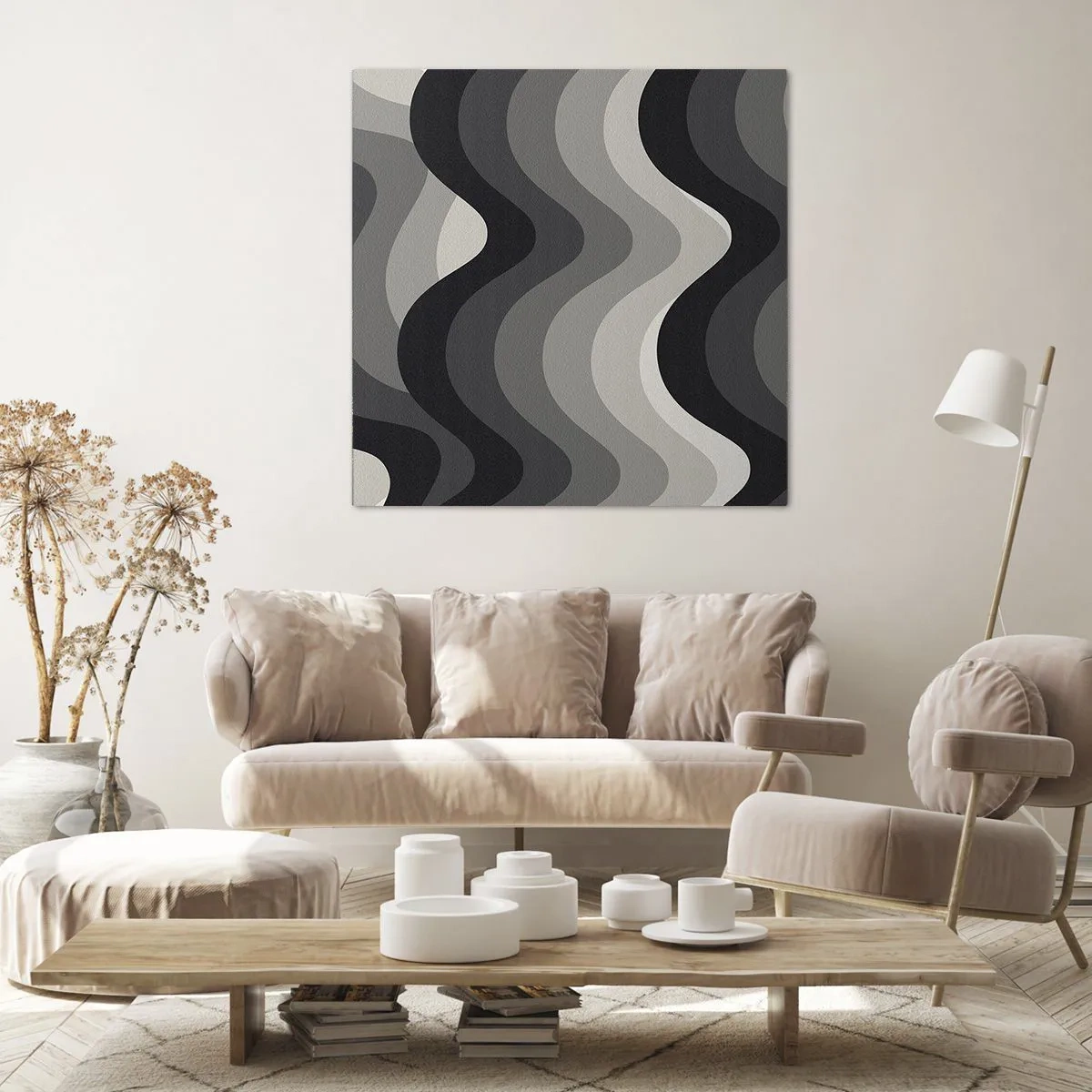 Bild auf Leinwand - Leinwandbild - Eine Welle nach der anderen - 40x40 cm