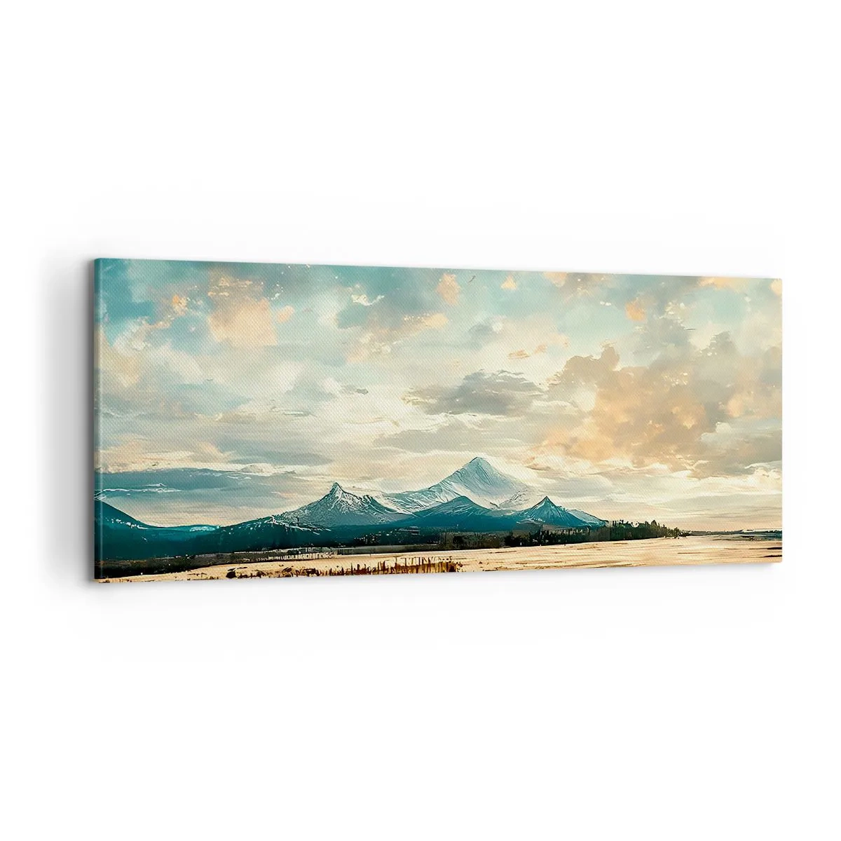 Bild auf Leinwand - Leinwandbild - Unter dem Schutz des Himmels - 100x40 cm