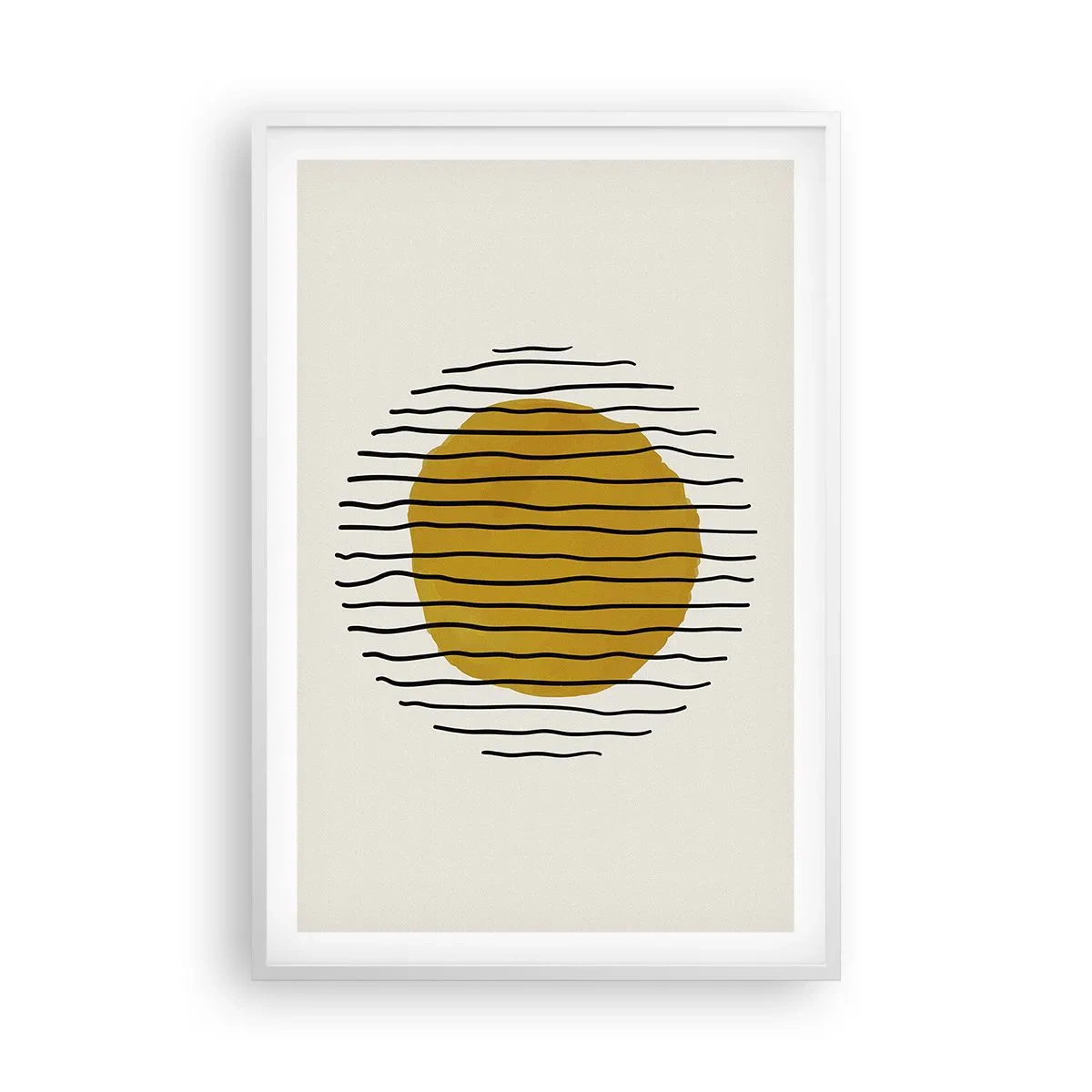 Poster in einem weißen Rahmen - Abstraktion, die vor Hitze zittert - 61x91 cm