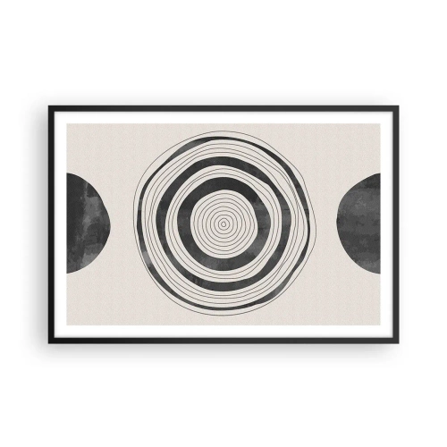 Poster in einem schwarzem Rahmen - Wichtig ist, was dazwischen liegt - 91x61 cm