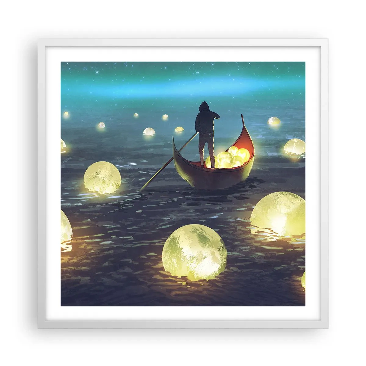 Poster in einem weißen Rahmen - Dinge, von denen Philosophen nie geträumt haben - 60x60 cm