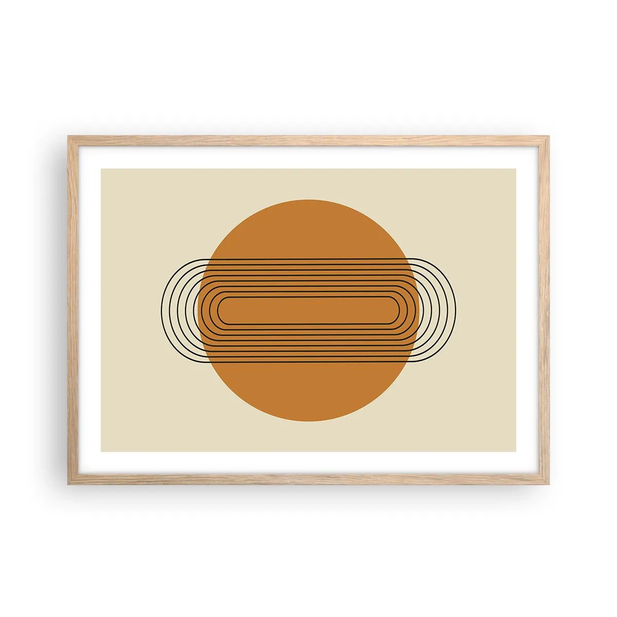 Poster in einem Rahmen aus heller Eiche - Perfekter Plan - 70x50 cm