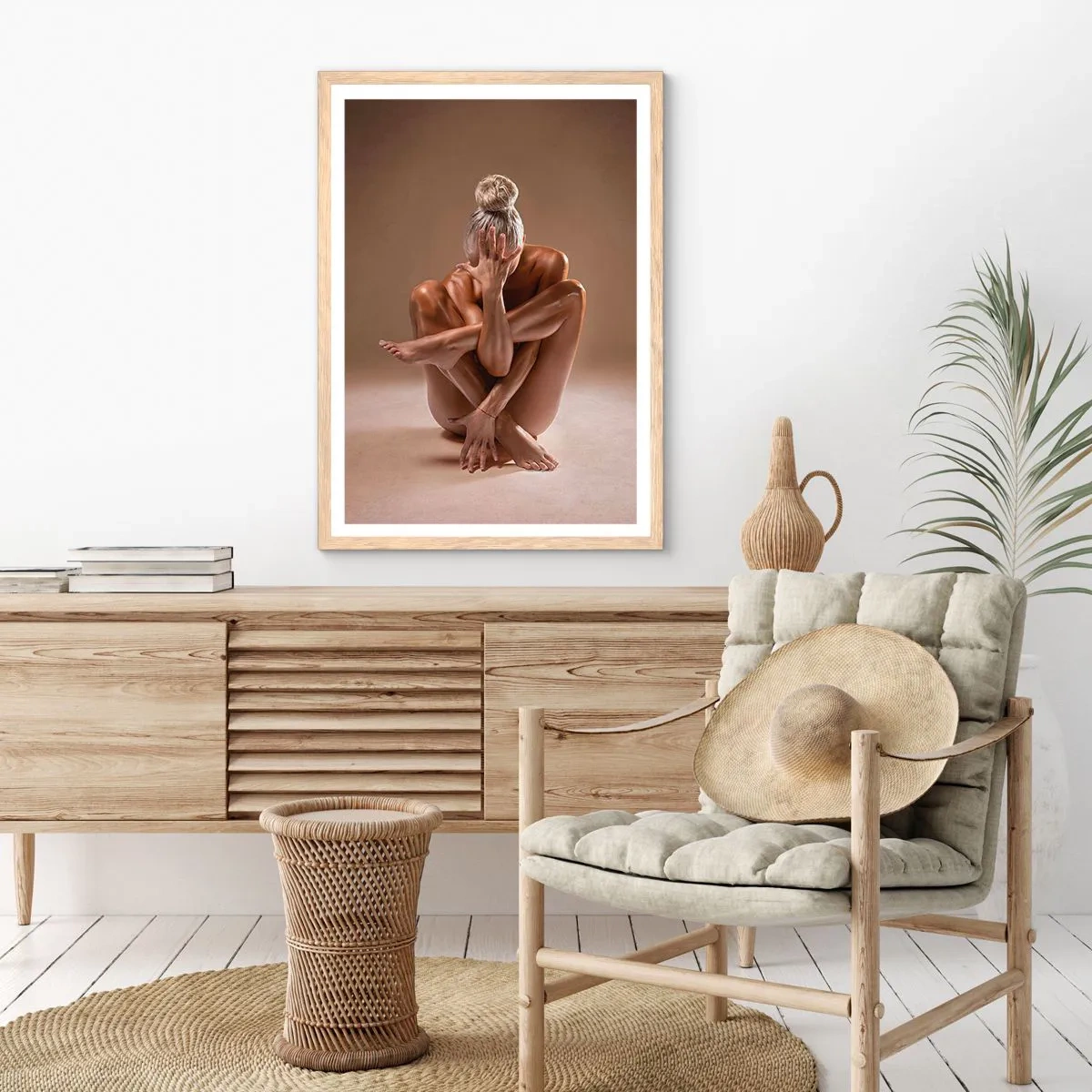 Poster in einem Rahmen aus heller Eiche - Die Einheit von Körper und Geist - 70x100 cm