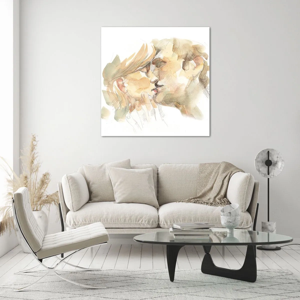 Glasbild - Bild auf glas - Hälfte gefunden? - 70x70 cm