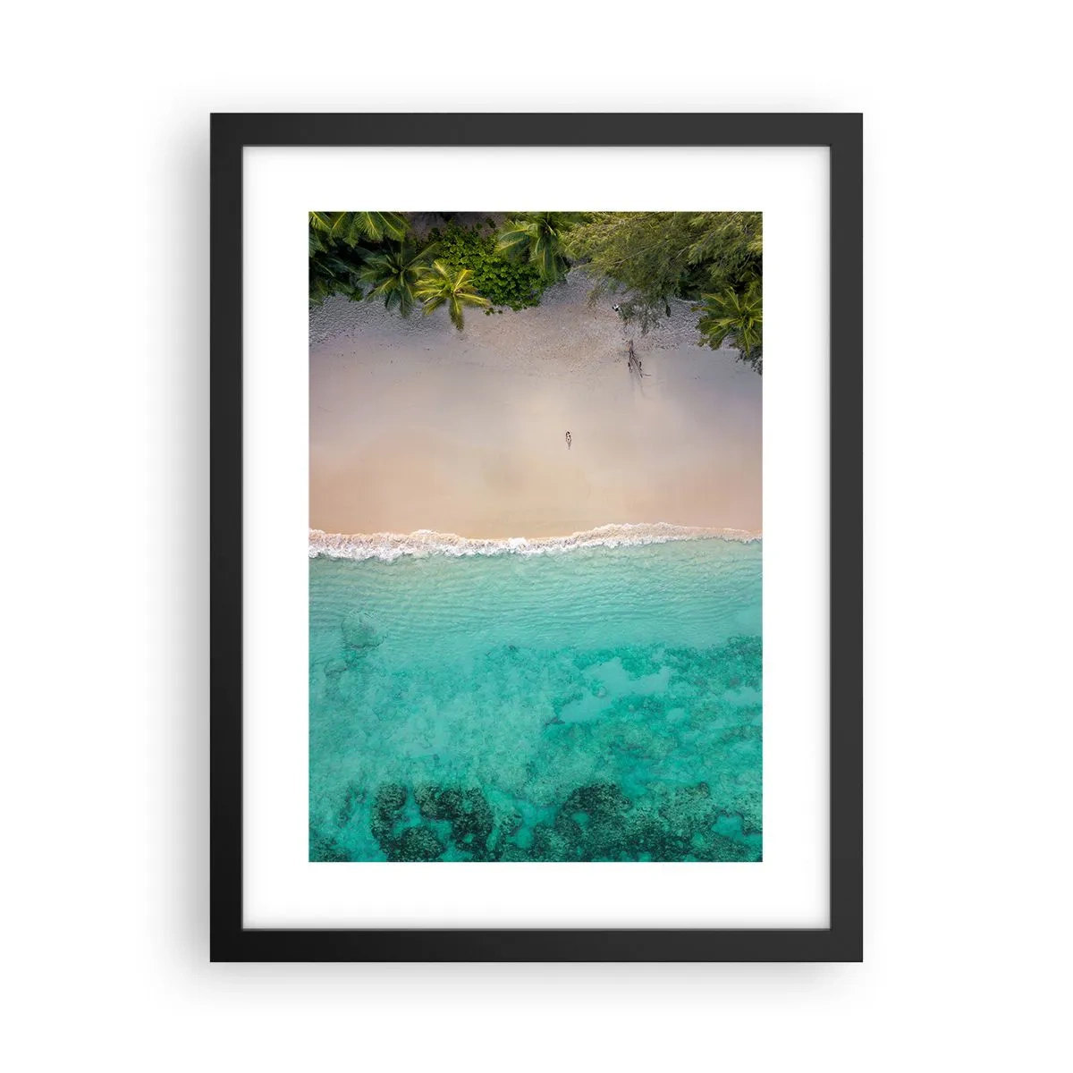 Poster in einem schwarzem Rahmen - Paradiesstrand - 30x40 cm
