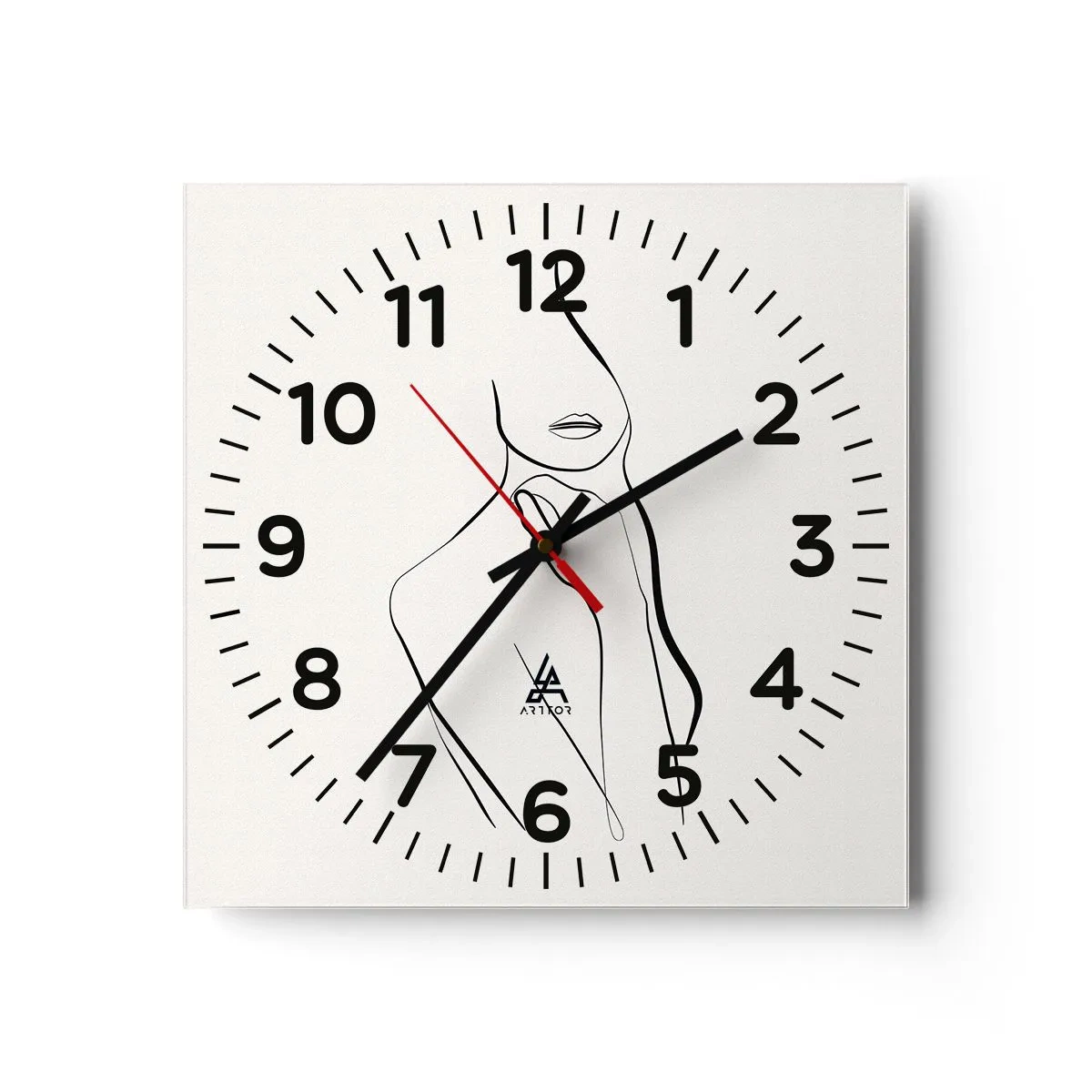 Wanduhr - Glasuhr - Eine Welle der Melancholie - 30x30 cm