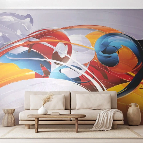 Fototapete Premium Canvas - Der Tanz der Elemente - Abstraktion, Stück, Grafik - 200x140 cm