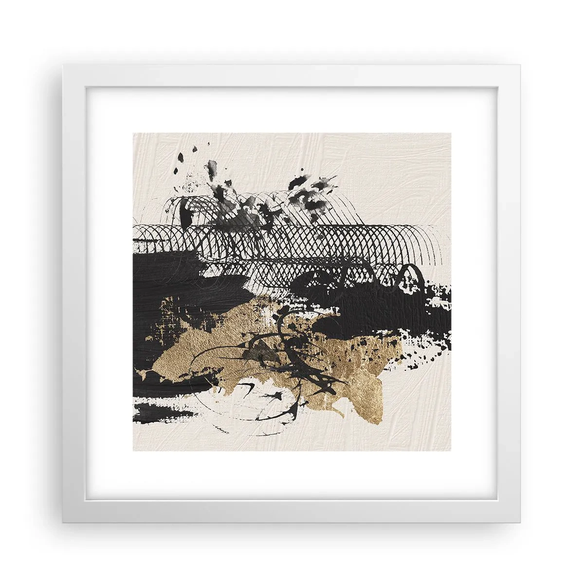 Poster in einem weißen Rahmen - Komposition mit Leidenschaft - 30x30 cm