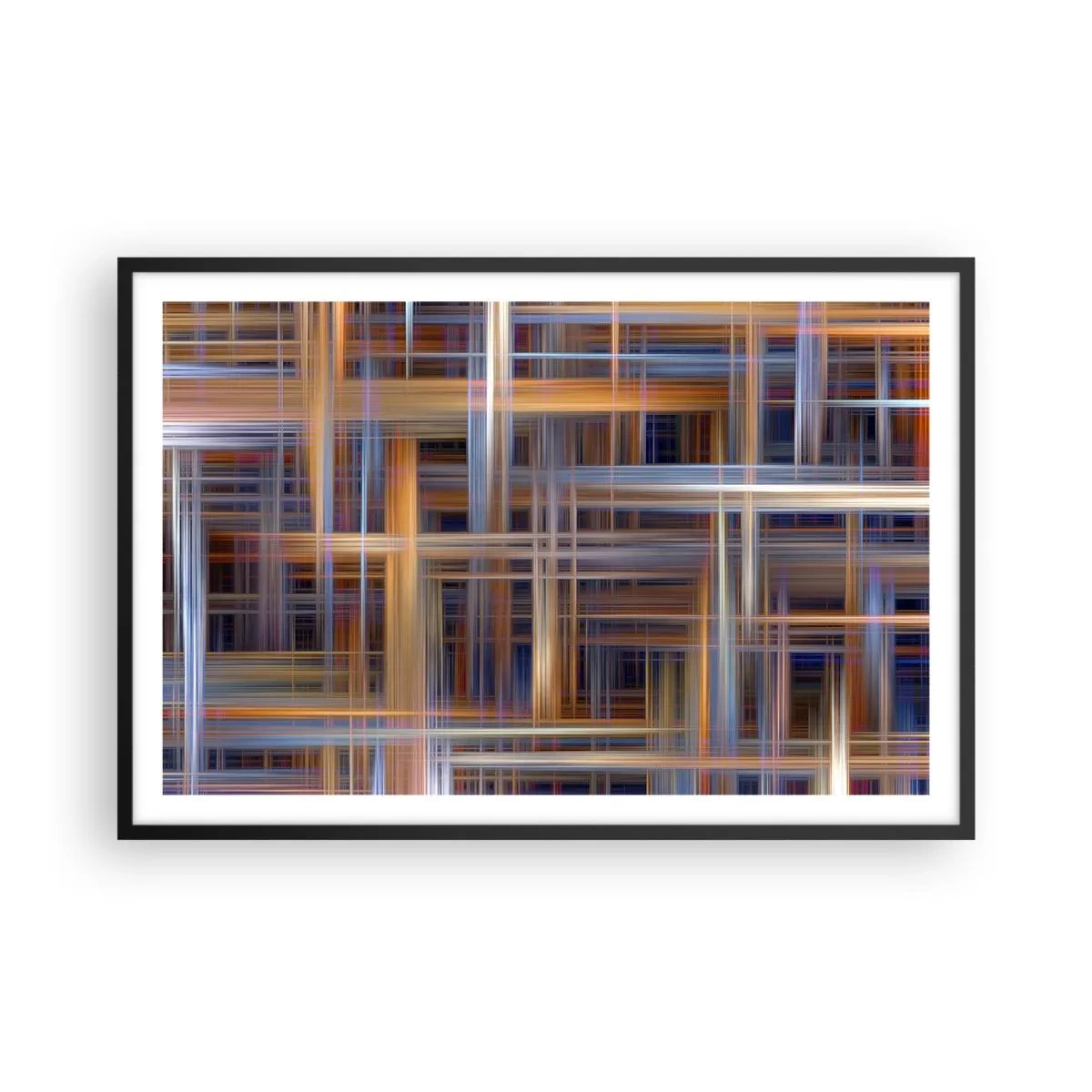 Poster in einem schwarzem Rahmen - Aus Licht gewebt - 91x61 cm