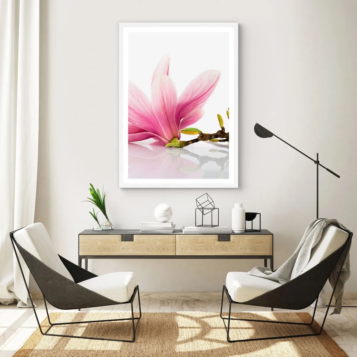 Poster in einem weißen Rahmen - Zart wie ein Frühlingswind - 30x40 cm