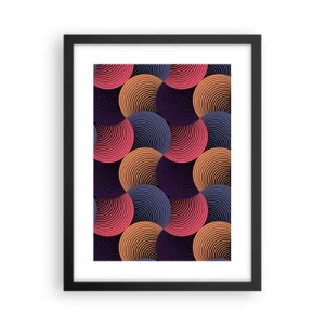 Poster in einem schwarzem Rahmen - Im kreisenden Rhythmus - 30x40 cm