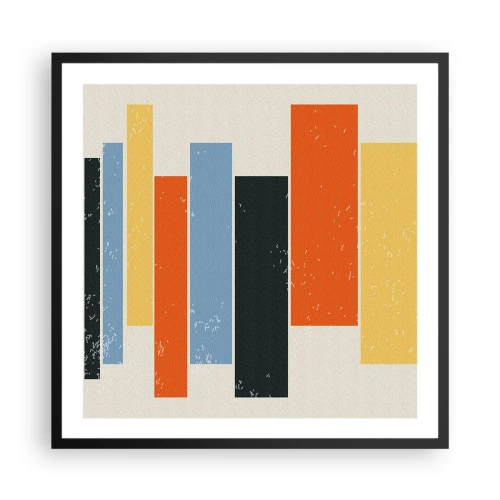 Poster in einem schwarzem Rahmen - Musiknotation - 60x60 cm