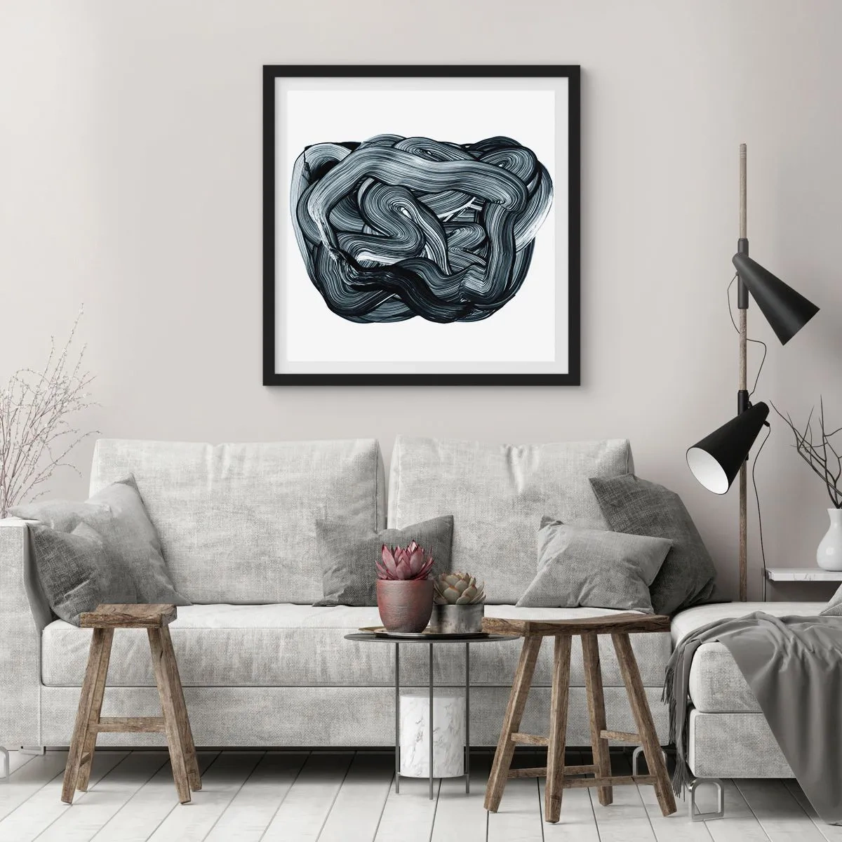 Poster in einem schwarzem Rahmen - Es ist nicht so einfach - 30x30 cm