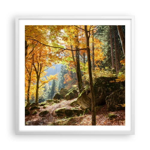 Poster in einem weißen Rahmen - Zeit zum Entspannen - 60x60 cm