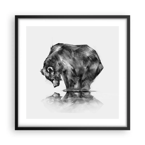 Poster in einem schwarzem Rahmen - Schön, jemanden in der Nähe zu sehen - 50x50 cm