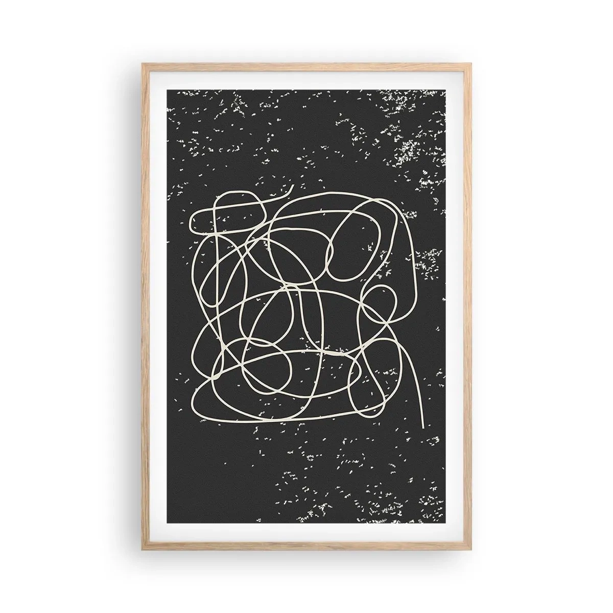 Poster in einem Rahmen aus heller Eiche - Wandernde, umherschweifende Gedanken - 61x91 cm