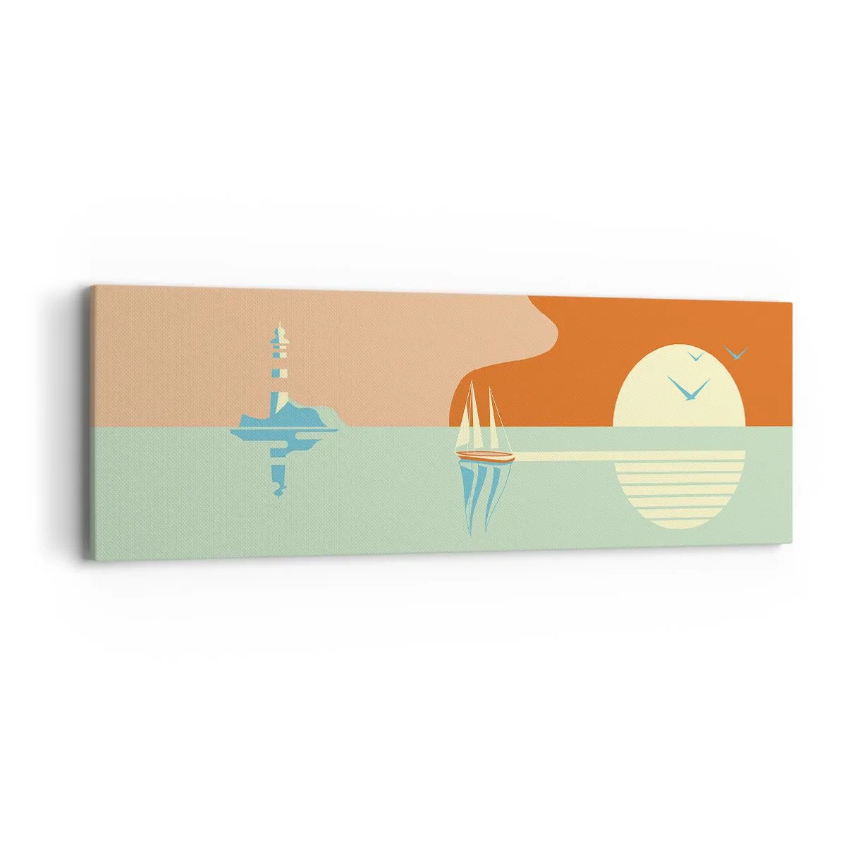 Bild auf Leinwand - Leinwandbild - Die perfekte Meereslandschaft - 90x30 cm