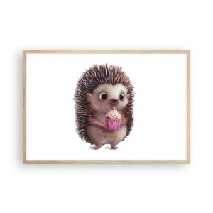 Poster in einem Rahmen aus heller Eiche - Der Feiertag ist jeden Tag - 91x61 cm