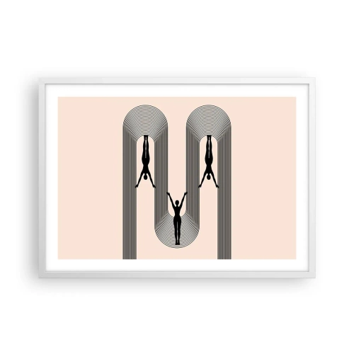 Poster in einem weißen Rahmen - Verkehrt herum - 70x50 cm