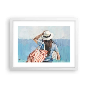 Poster in einem weißen Rahmen - Willkommen in den Sommerferien - 40x30 cm