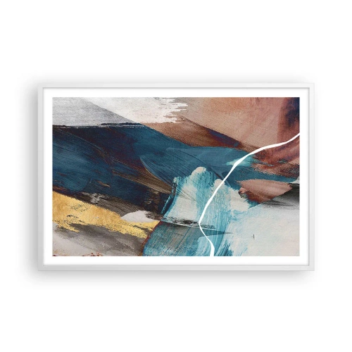 Poster in einem weißen Rahmen - Großzügig und mit Energie - 91x61 cm
