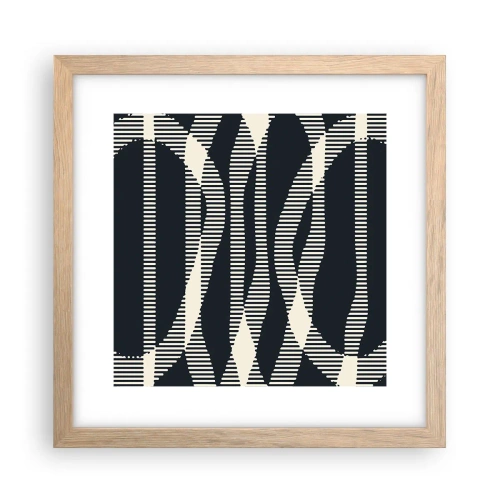 Poster in einem Rahmen aus heller Eiche - Ein Versuch, die Dunkelheit zu durchbrechen - 30x30 cm